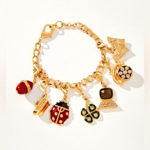 Anthropologie NWT Restored Vintage Charm Bracelet